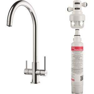 Bateria stalowa Franke Lina Clear Water Chrom + Filtr