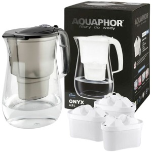 Dzbanek filtrujący Aquaphor Onyx Czarny + 3 wkłady B25 Maxfor