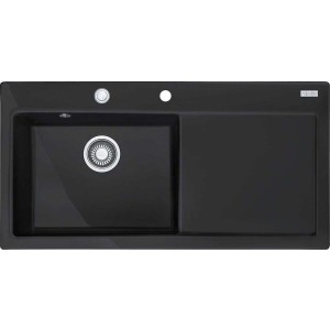 Zlewozmywak ceramiczny Franke Mythos MTK 611-100 Onyx Lewy