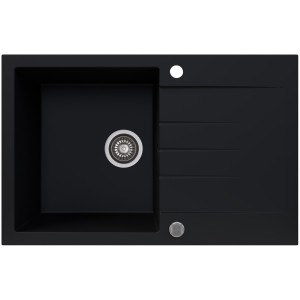 Zlewozmywak granitowy Kernau KGS V 45A 1B1D Deep Black Producenci AGD 1