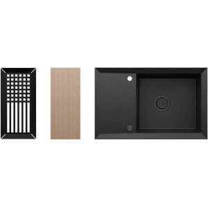 Zlewozmywak granitowy Kernau KGS Y 6078 1B1D Black Metallic Producenci AGD 1