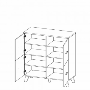 Biała Komoda 110 Lotta 4D Cama Meble 2