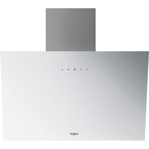Okap kominowy Whirlpool WHVP62FLTW 650m3/h 65dBA Timer Oświetlenie LED Filtr węglowy 60cm Białe szkło