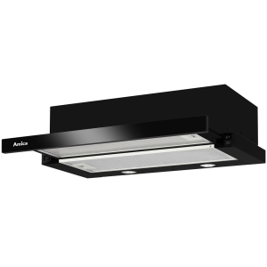 Okap teleskopowy Amica OTP6243BG 334m3/h 59,8cm Czarne szkło