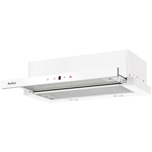 Okap teleskopowy Amica OTP6641WG 389m3/h Timer 59,8cm Białe szkło