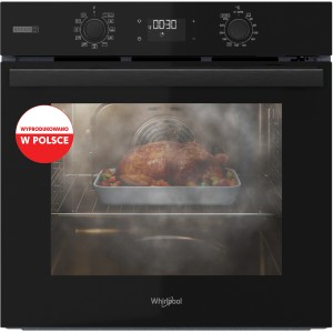 Piekarnik elektryczny z funkcją pary Whirlpool OMSR58RU1SB Steam+