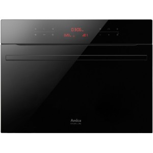 Piekarnik kompaktowy z funkcją mikrofali Amica AMMB44E2GCB STUDIO MultiWave System Combigrill Czarne szkło