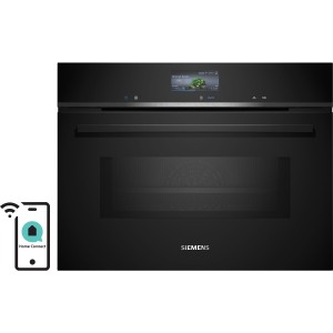 Piekarnik kompaktowy z funkcją mikrofali Siemens iQ700 CM776GKB1 cookControl Pro varioSpeed Termoobieg 4D Grill