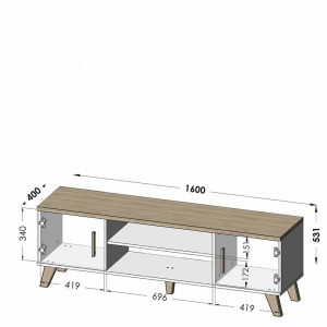 Szafka RTV 160 Lotta 2D2K Cama Meble 2