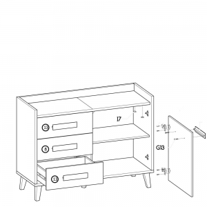 Komoda nowoczesna Werso W6 Dolmar 2