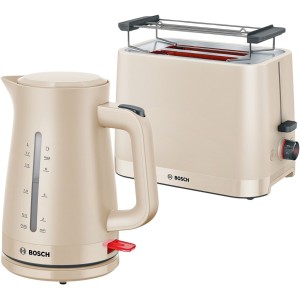 Zestaw Bosch MyMoment Toster TAT3M127 + Czajnik TWK3M127 Beżowy