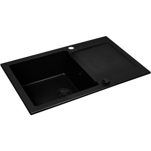 Zlewozmywak granitowy Pyramis Mido 79x50 1B1D Black Edition Producenci AGD 1