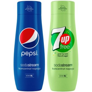 Zestaw syropów SodaStream 7up Free 440 ml + Pepsi 440 ml