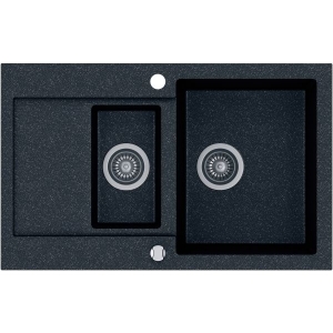 Zlewozmywak granitowy Kernau KGS H 6080 1,5B1D Black Metallic Producenci AGD 27