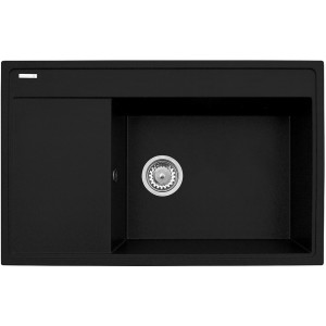 Zlewozmywak granitowy Pyramis Camea 79x50 1B1D R Karbon Producenci AGD 1