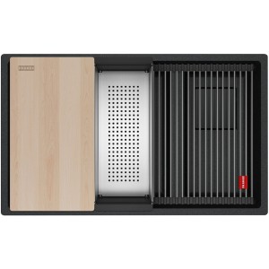 Zlewozmywak granitowy Franke Kanon KNG 160-46-21 Onyx/czarny odpływ