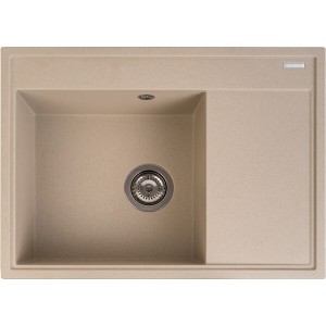 Zlewozmywak granitowy Pyramis Camea 68x50 1B1D L Beż piaskowy Producenci AGD 1