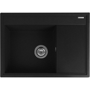 Zlewozmywak granitowy Pyramis Camea 68x50 1B1D L Czarny Producenci AGD 1
