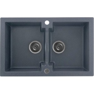 Zlewozmywak granitowy Kernau KGS A 80 2B Graphite Producenci AGD 1
