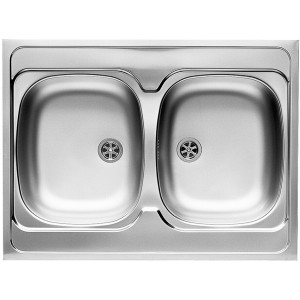 Zlewozmywak stalowy Pyramis INTL 80x60 2B Len Producenci AGD 1