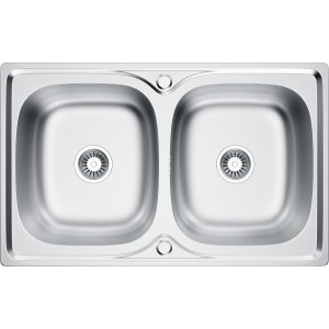 Zlewozmywak stalowy Kernau KSS N 80 2B Len Producenci AGD 1