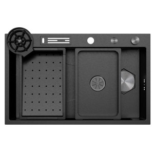 Zlewozmywak stalowy Kernau KSSF 80 1B Gun Metal