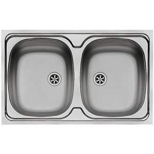 Zlewozmywak stalowy Pyramis INTL 2B 80x50 Gładki Producenci AGD 1