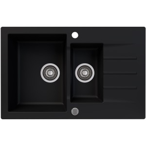 Zlewozmywak granitowy Kernau KGS A 6079 1,5B1D Deep Black Producenci AGD 1