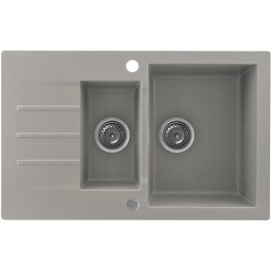 Zlewozmywak granitowy Kernau KGS A 6079 1,5B1D Grey Metallic
