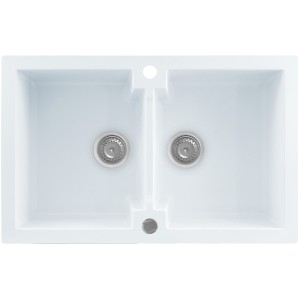 Zlewozmywak granitowy Kernau KGS A 80 2B Pure White Producenci AGD 1