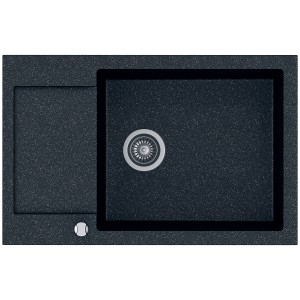Zlewozmywak granitowy Kernau KGS H 6078 1B1D Black Metallic