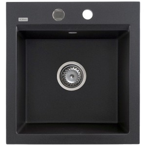 Zlewozmywak granitowy Kernau KGS M 45 1B Black Metallic