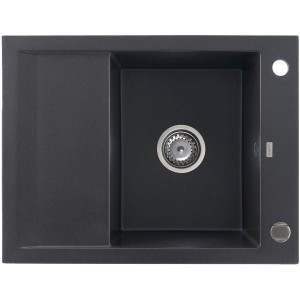 Zlewozmywak granitowy Kernau KGS M 4565 1B1D Black Metallic