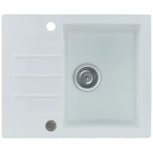 Zlewozmywak granitowy Kernau KGSA 4560 1B1D Pure White