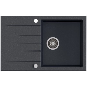 Zlewozmywak granitowy Kernau KGSV 45A 1B1D Black Metallic Producenci AGD 1