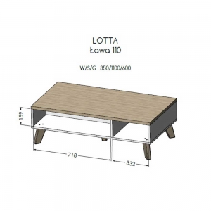 Ława dąb sonoma Lotta 110 Cama Meble 2